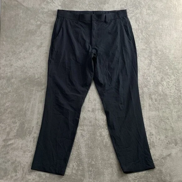 Fabletics The Only Pant Mens 34x27 Black Classic Performance Stretch Casual Golf - Picture 3 of 13